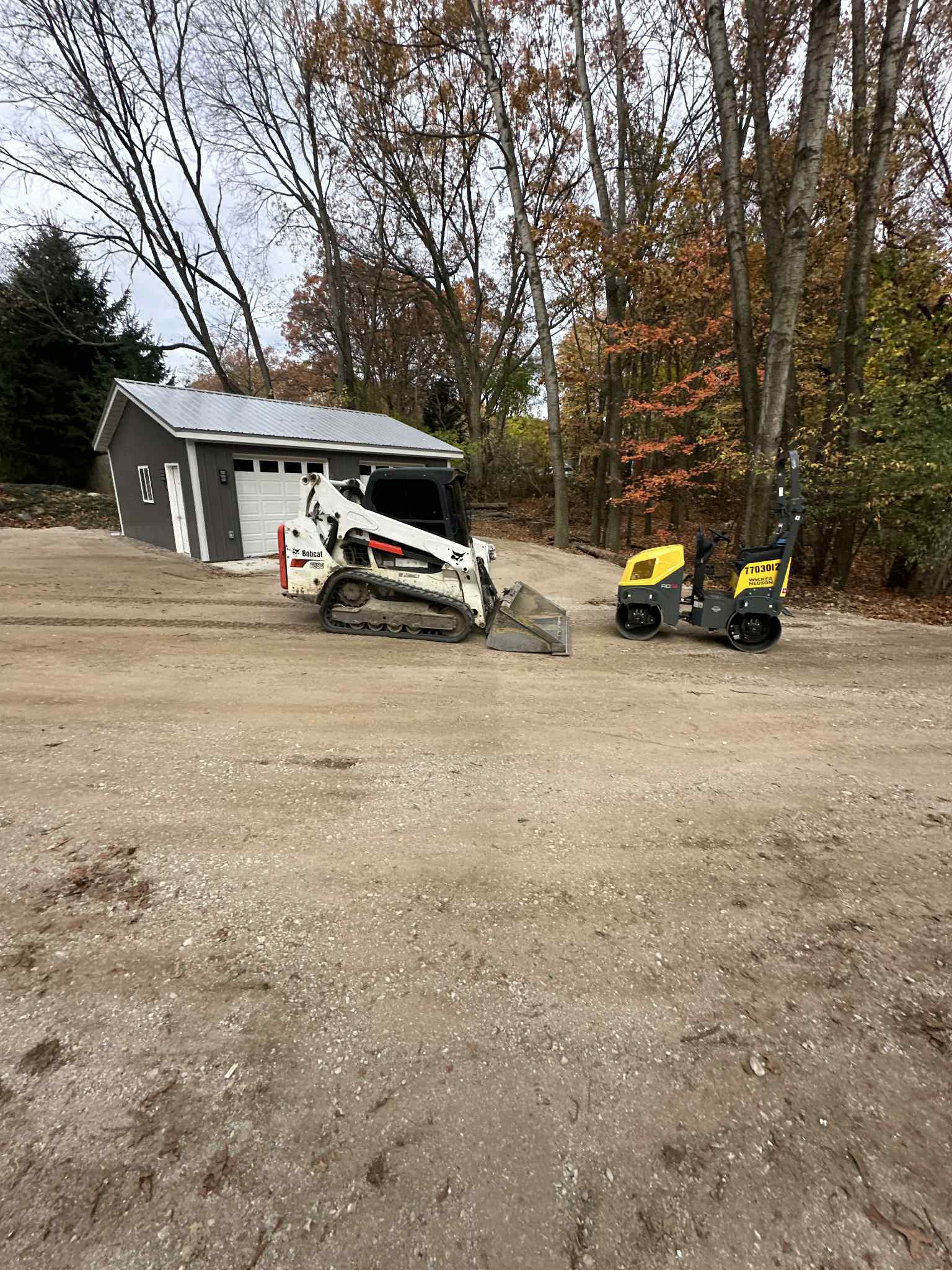 Grading and leveling work